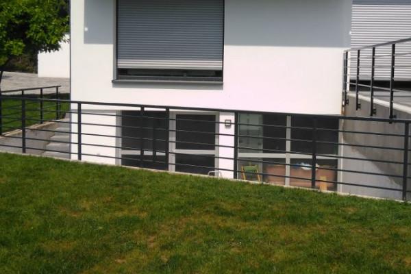 Absturzsicherung aus Stahl mit Beschichtung