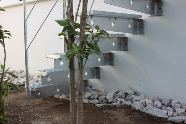 Stahltreppe Detailansicht