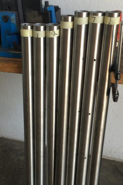 Edelstahlpfosten nummeriert